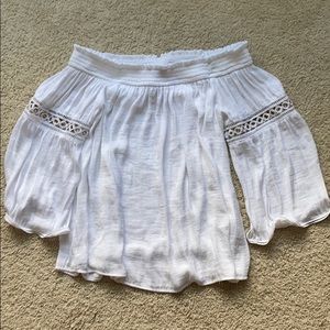 Off the shoulder loose blouse